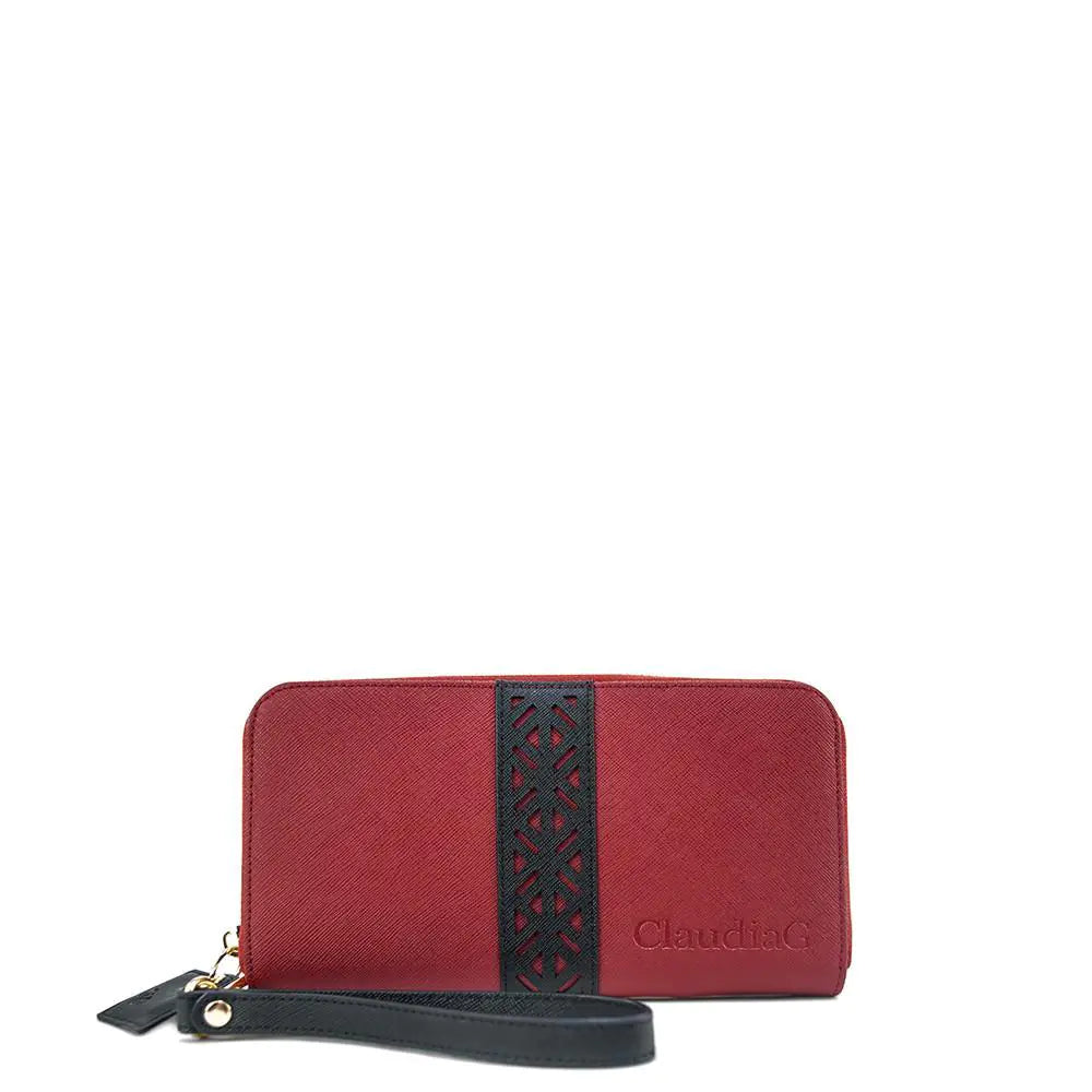 Layla Leather Wallet- Cab/Midnight Black WEM Support (www.WEM.support)