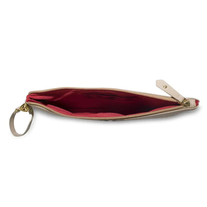 Leather PractiPouch Large- Tan/Red WEM Support (www.WEM.support)