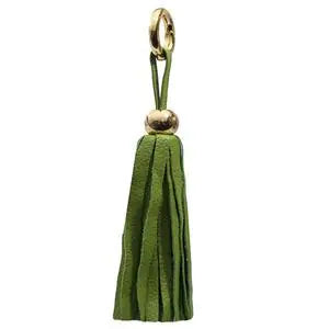 Leather Tassel - Lime Green/Gold WEM Support (www.WEM.support)