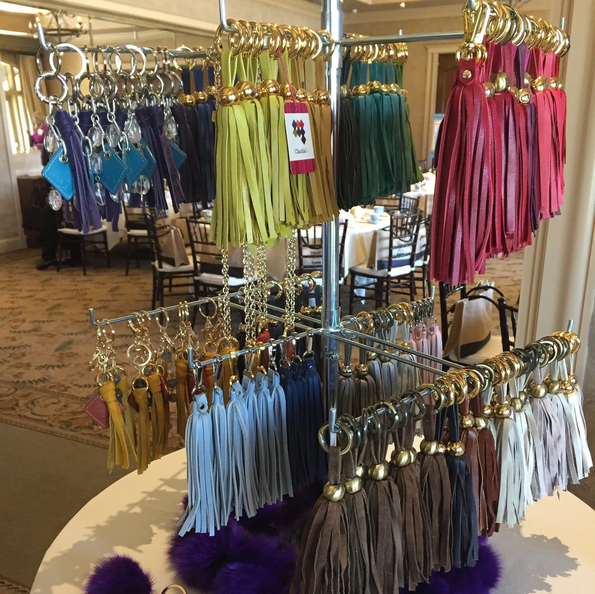 Leather Tassel - Lime Green/Gold WEM Support (www.WEM.support)