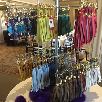 Leather Tassel - Lime Green/Gold WEM Support (www.WEM.support)