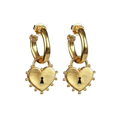 Locked Heart Earrings WEM Support (www.WEM.support)