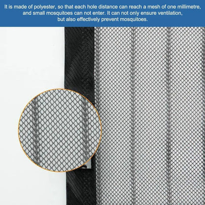 Magnetic Screen Door Mesh Curtain Durable Heavy Duty Mosquito Net Bug Hands Free WEM Support (www.WEM.support)