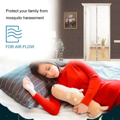 Magnetic Screen Door Mesh Curtain Durable Heavy Duty Mosquito Net Bug Hands Free WEM Support (www.WEM.support)