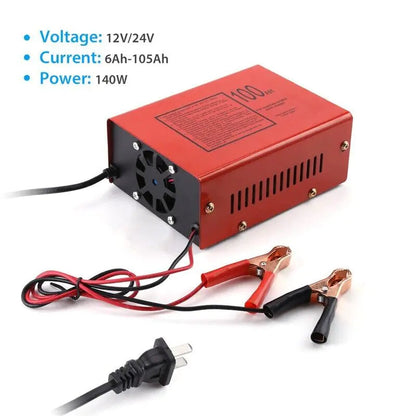 Maintenance Free Battery Charger 12V/24V 10A 140W Output For Electric Car Pro WEM Support (www.WEM.support)