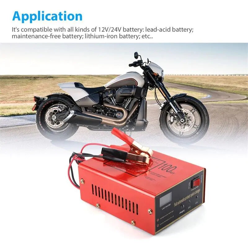 Maintenance Free Battery Charger 12V/24V 10A 140W Output For Electric Car Pro WEM Support (www.WEM.support)