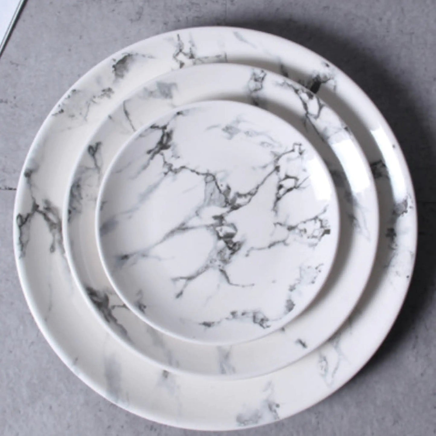 Marble Round Plate 8" WEM Support (www.WEM.support)