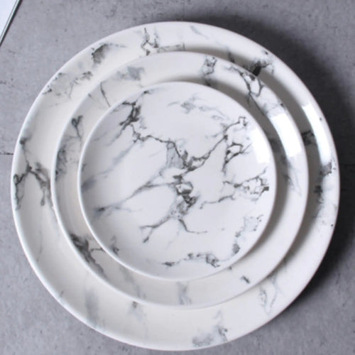 Marble Round Plate 8" WEM Support (www.WEM.support)
