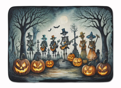 Mariachi Skeleton Band Spooky Halloween Memory Foam Kitchen Mat WEM Support (www.WEM.support)