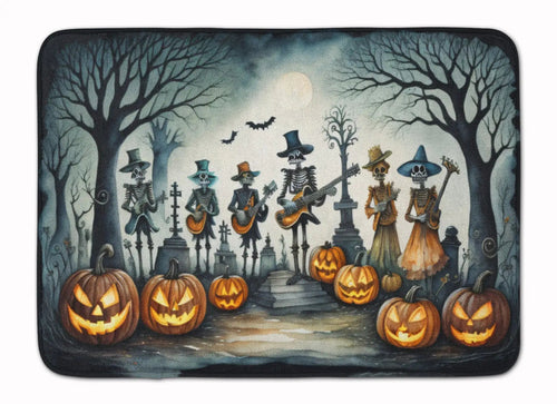 Mariachi Skeleton Band Spooky Halloween Memory Foam Kitchen Mat WEM Support (www.WEM.support)