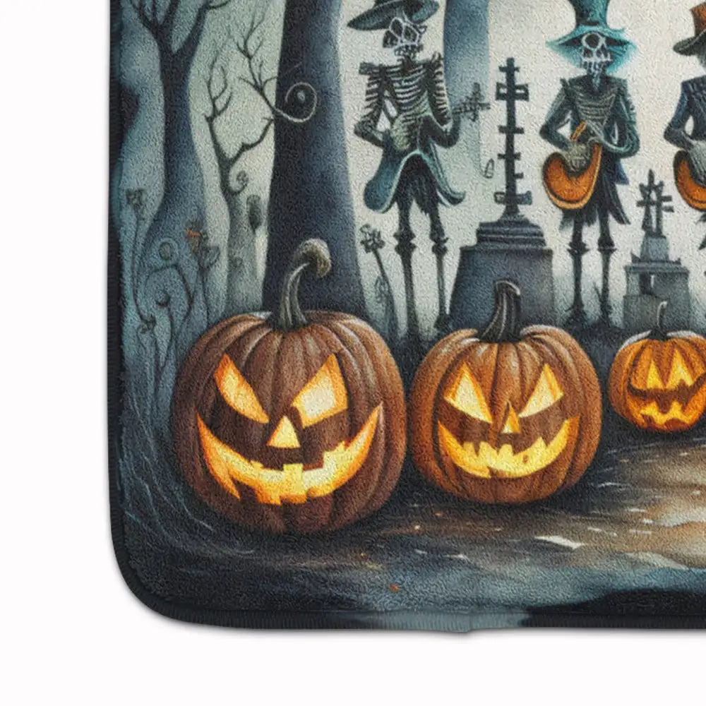 Mariachi Skeleton Band Spooky Halloween Memory Foam Kitchen Mat WEM Support (www.WEM.support)