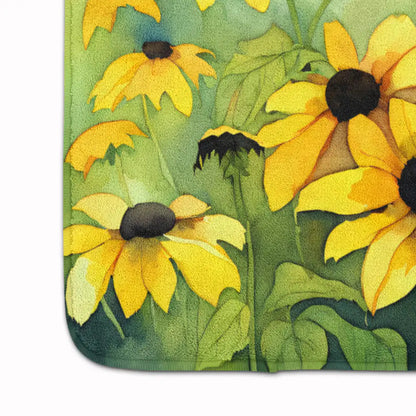 Maryland Black-Eyed Susans in Watercolor Memory Foam Kitchen Mat WEM Support (www.WEM.support)