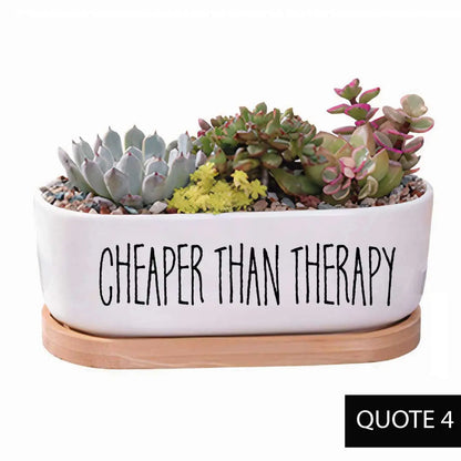 Message in a Planter - Oval 7" Emotional Support Plant WEM Support (www.WEM.support)