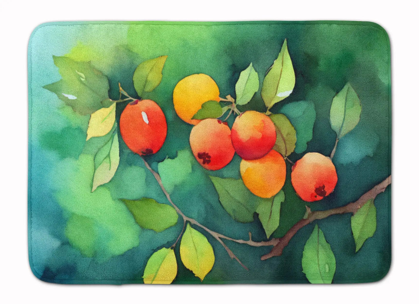 Missouri Hawthorns in Watercolor Memory Foam Kitchen Mat WEM Support (www.WEM.support)