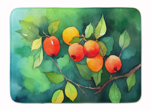 Missouri Hawthorns in Watercolor Memory Foam Kitchen Mat WEM Support (www.WEM.support)