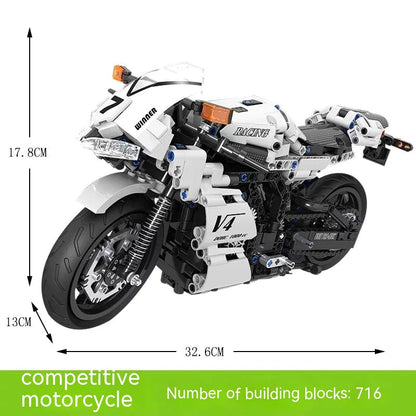 Motorcycle Building Block Model Toy WEM Support (www.WEM.support)