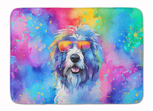 Old English Sheepdog Hippie Dawg Memory Foam Kitchen Mat WEM Support (www.WEM.support)