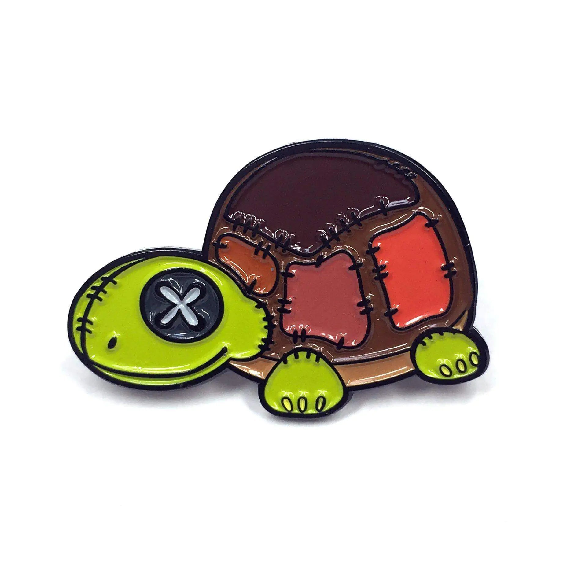 Plush Patchwork Turtle Pin WEM Support (www.WEM.support)