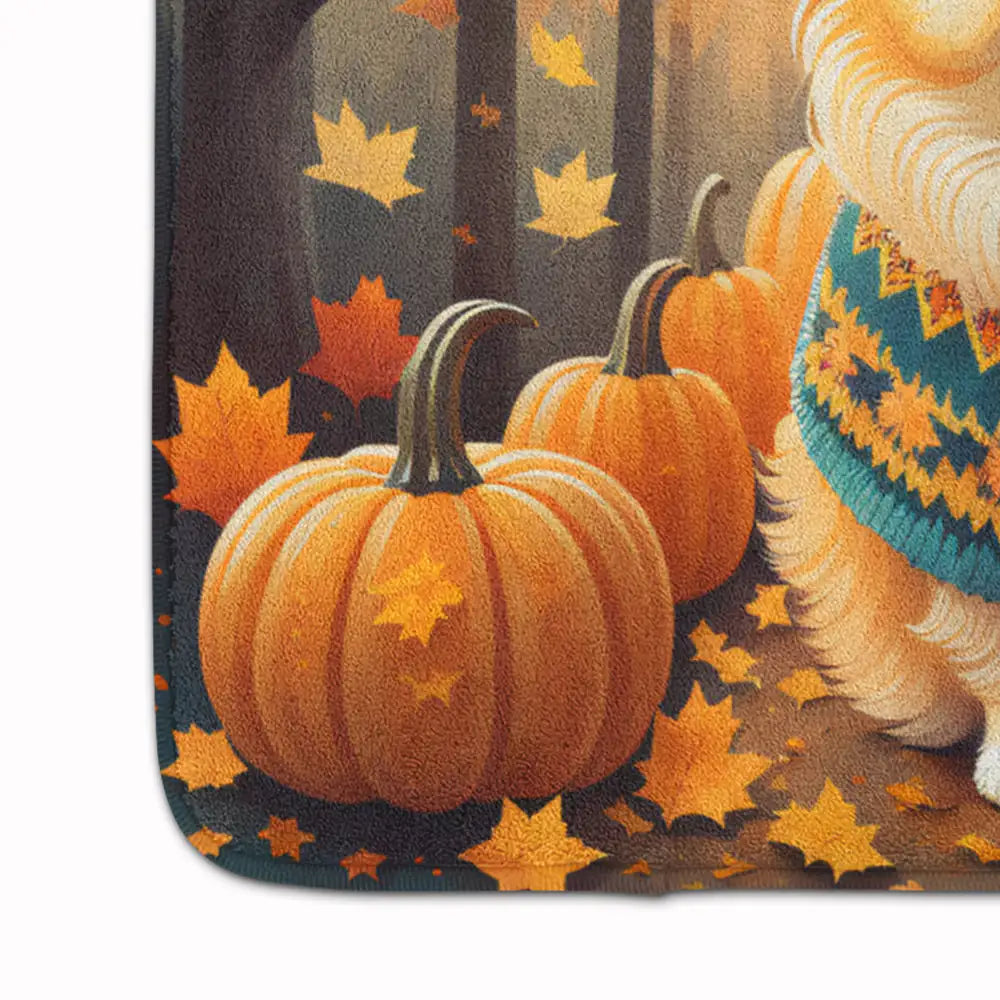 Pomeranian Fall Memory Foam Kitchen Mat WEM Support (www.WEM.support)