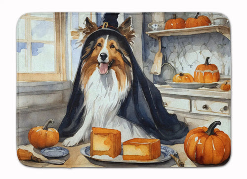 Sheltie Fall Kitchen Pumpkins Memory Foam Kitchen Mat WEM Support (www.WEM.support)