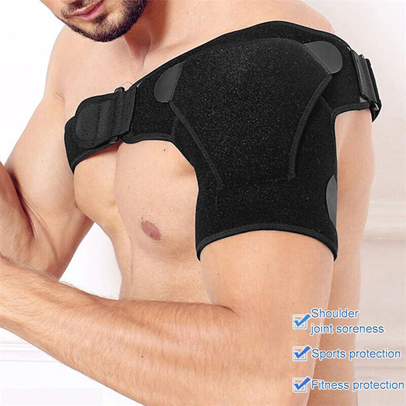 Shoulder Brace Support Compression Sleeve Torn Rotator Cuff AC Joint Pain Relief WEM Support (www.WEM.support)