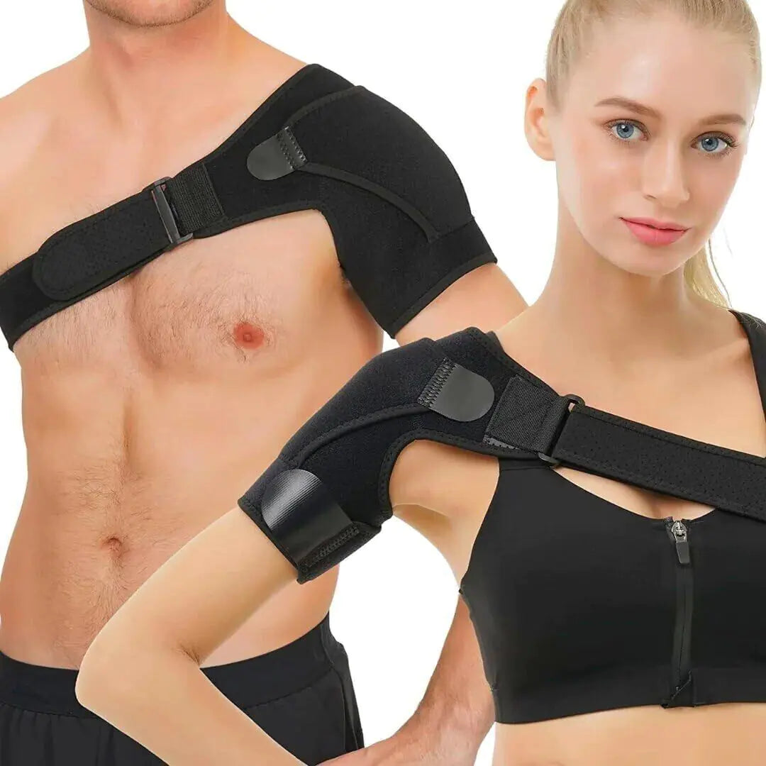 Shoulder Brace Support Compression Sleeve Torn Rotator Cuff AC Joint Pain Relief WEM Support (www.WEM.support)