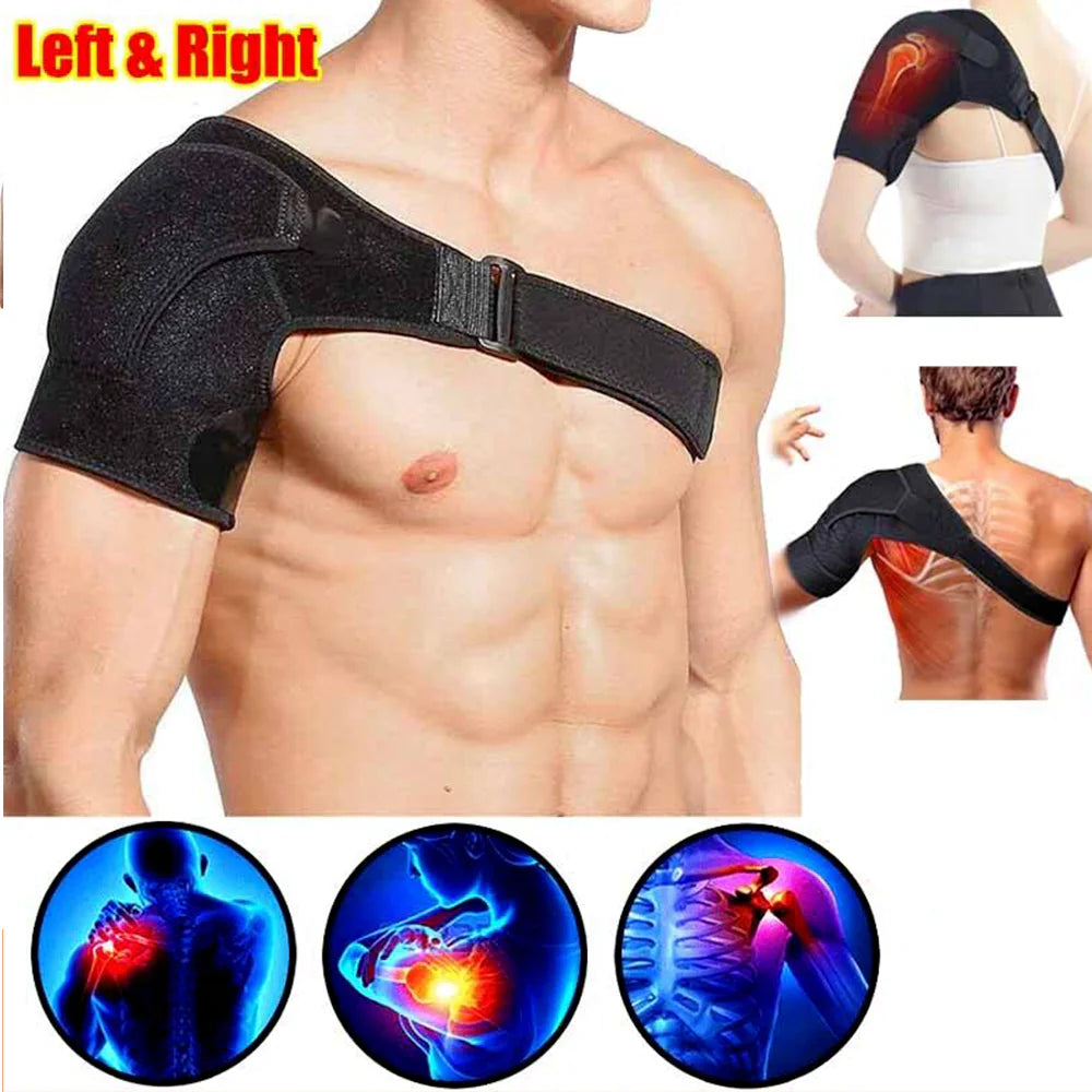 Shoulder Brace Support Compression Sleeve Torn Rotator Cuff AC Joint Pain Relief WEM Support (www.WEM.support)