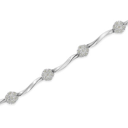 Sterling Silver Diamond Link Bracelet (1 cttw, H-I Color, I1-I2 Clarity) WEM Support (www.WEM.support)