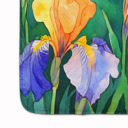 Tennessee Iris in Watercolor Memory Foam Kitchen Mat WEM Support (www.WEM.support)