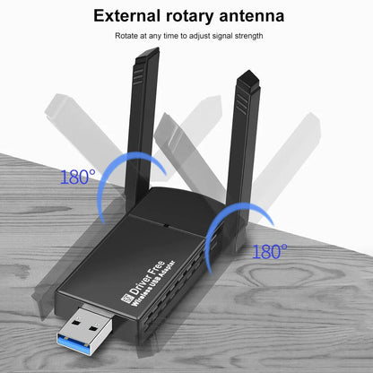USB 3.0 Wireless WIFI Adapter 1300Mbps Long Range Dongle Dual Band 5Ghz Network WEM Support (www.WEM.support)