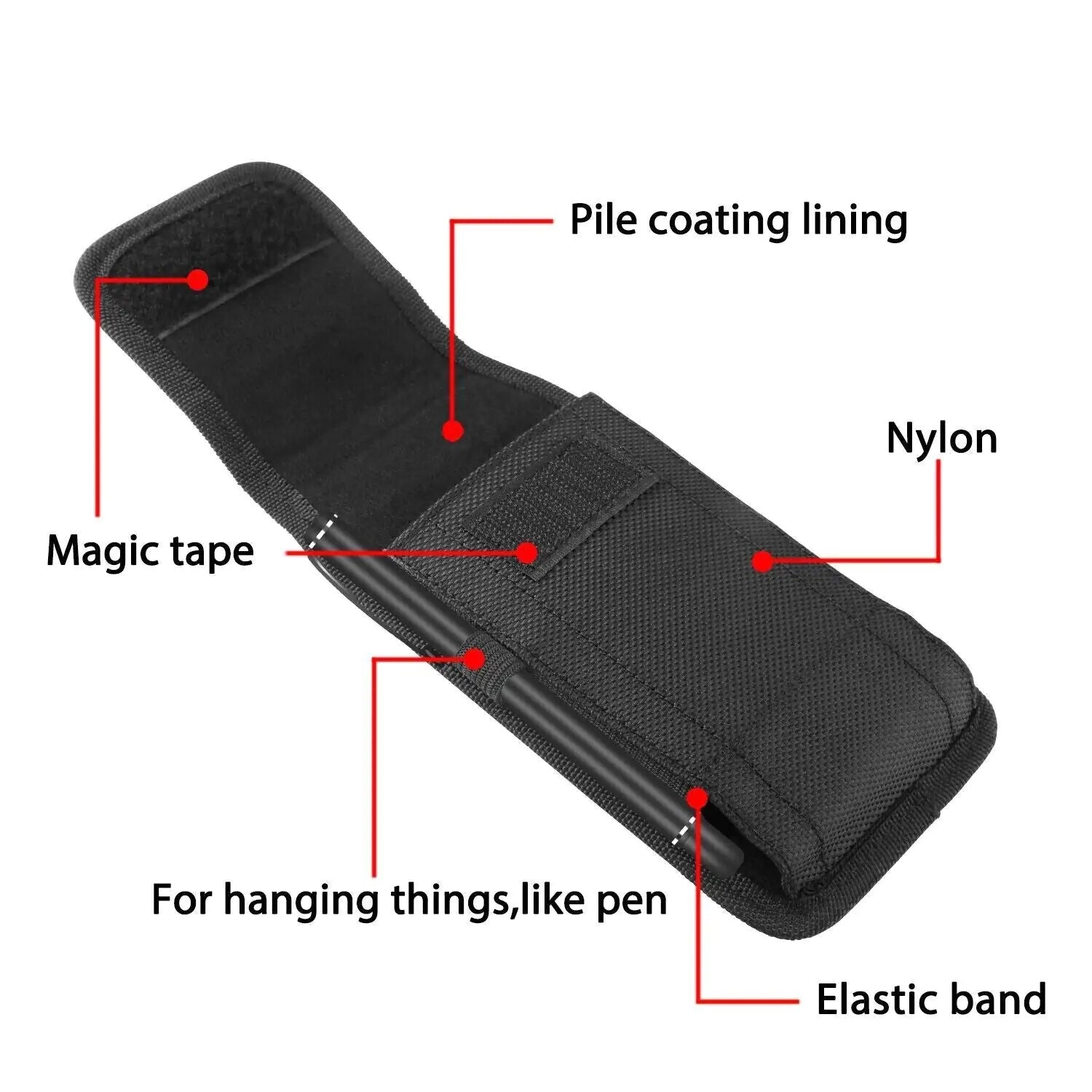 Vertical Cell Phone Holster Pouch Wallet Case With Belt Clip For iPhone Samsung WEM Support (www.WEM.support)