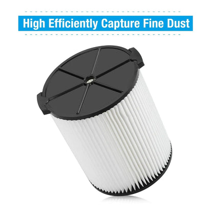 VF4000 Replacement RIDGID Wet/Dry Washable Vacuum Garage Shop Vac Pleated Filter WEM Support (www.WEM.support)