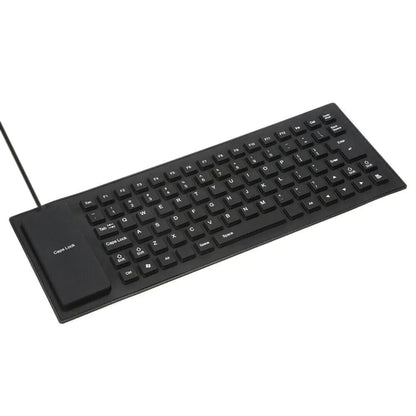 Waterproof Silicone Keyboard Foldable Flexible USB Dustproof DirtProof Full Size WEM Support (www.WEM.support)