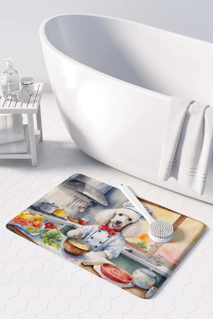 White Poodle The Chef Memory Foam Kitchen Mat WEM Support (www.WEM.support)