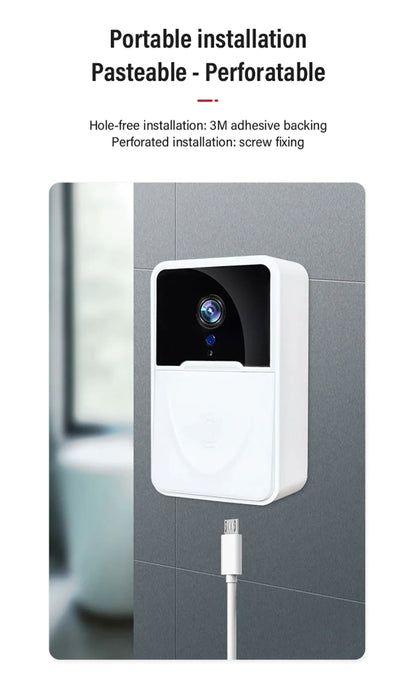Wireless Security WiFi Smart Doorbell Intercom Video Camera Bell Chime Door Ring WEM Support (www.WEM.support)