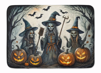 Witches Spooky Halloween Memory Foam Kitchen Mat WEM Support (www.WEM.support)