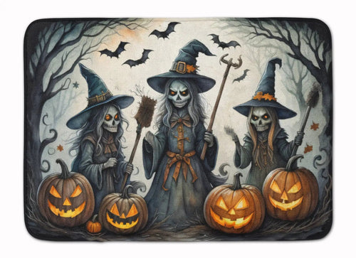 Witches Spooky Halloween Memory Foam Kitchen Mat WEM Support (www.WEM.support)