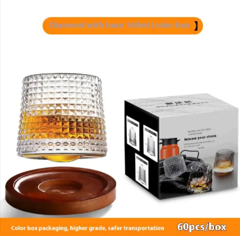 Luxury Rotating Crystal Glass – Sparkling Diamond Design WEM Support (www.WEM.support)