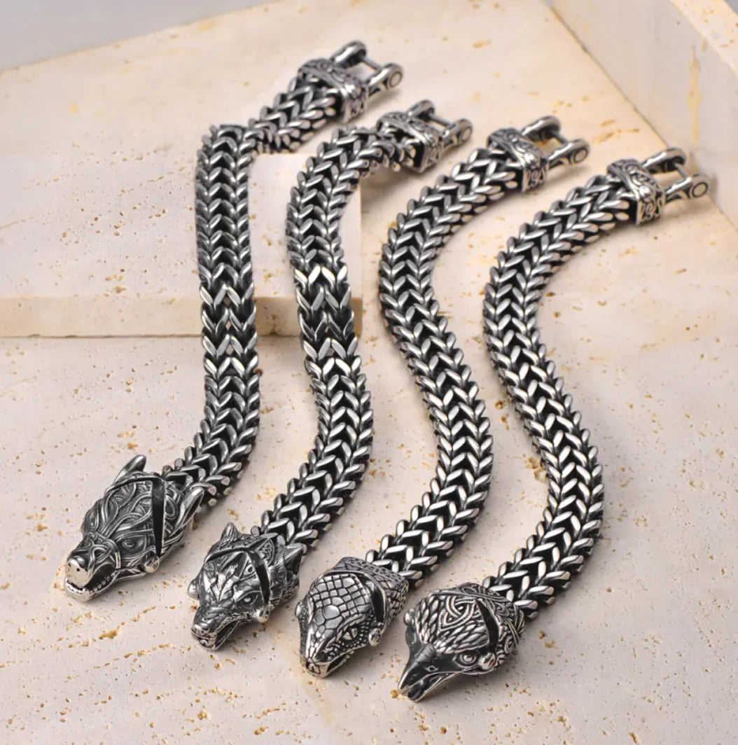 Titanium Viking Punk Bracelet WEM Support (www.WEM.support)