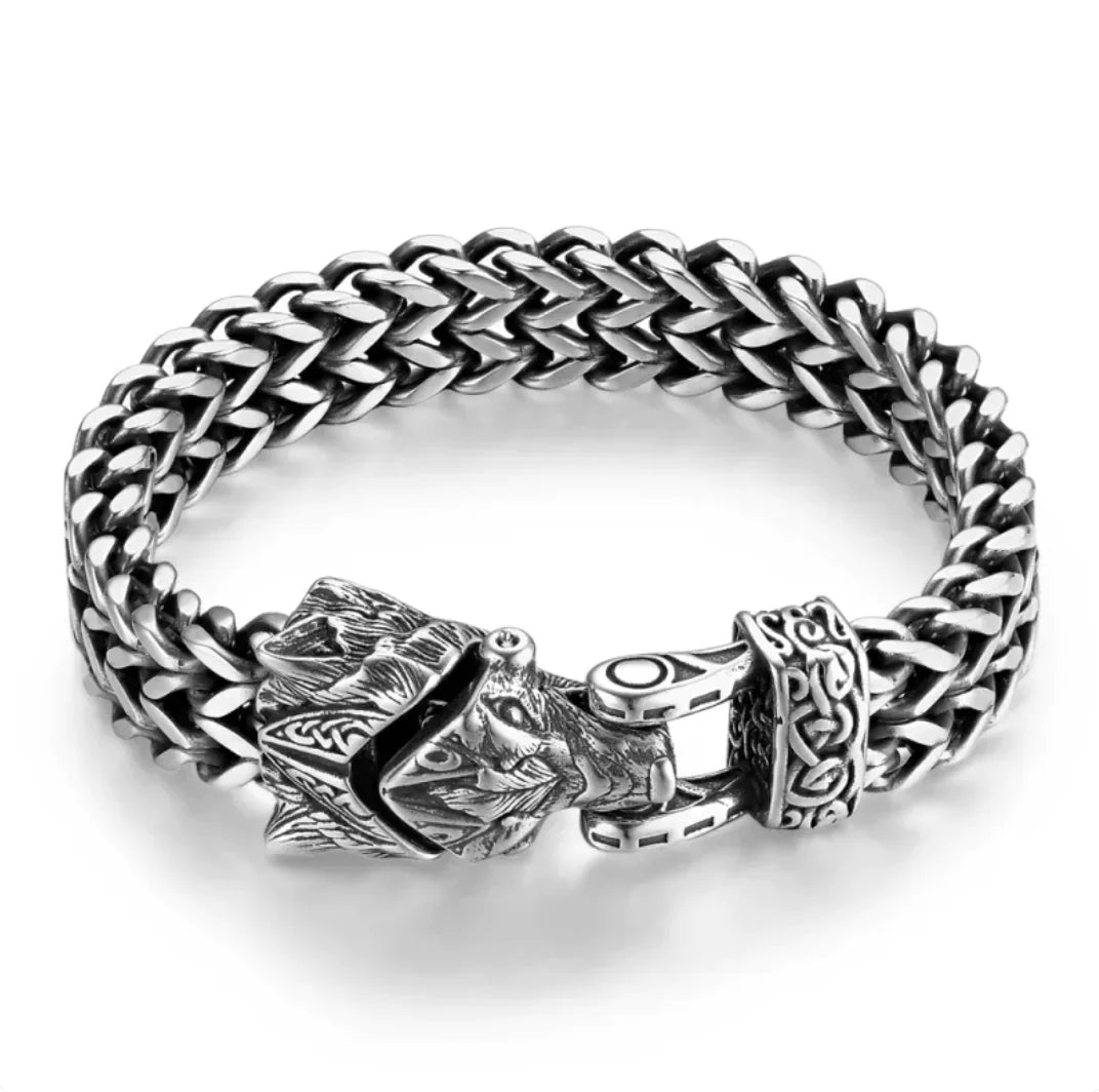 Titanium Viking Punk Bracelet WEM Support (www.WEM.support)