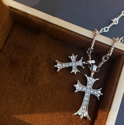 Women's Cross Pendant Sweater Necklace WEM Support (www.WEM.support)