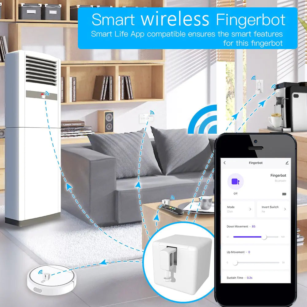 Bluetooth Compatible Fingerbot Robot WEM Support (www.WEM.support)