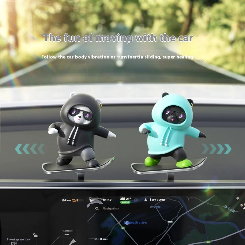 Cartoon Bear Car Skateboard WEM Support (www.WEM.support)