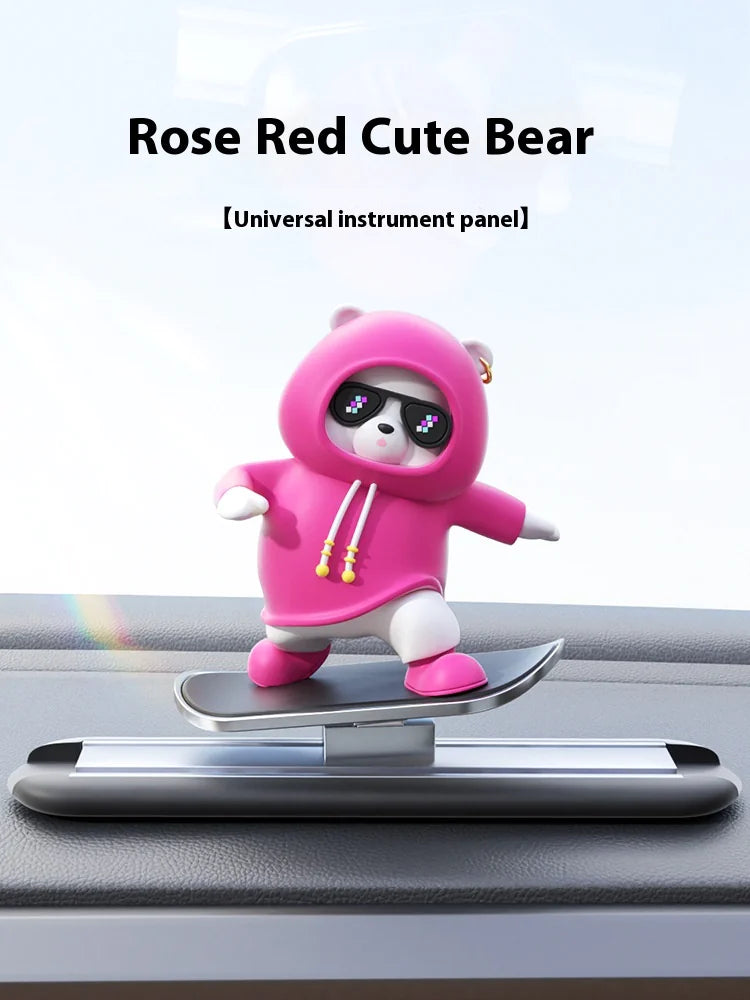 Cartoon Bear Car Skateboard WEM Support (www.WEM.support)