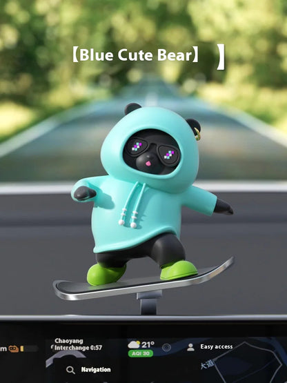 Cartoon Bear Car Skateboard WEM Support (www.WEM.support)