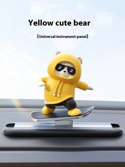 Cartoon Bear Car Skateboard WEM Support (www.WEM.support)