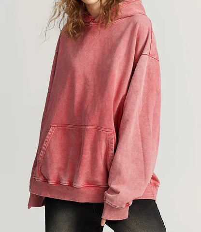 Thickened Washed Old Gradient Solid Color Batik Hooded Sweater For Men WEM Support (www.WEM.support)