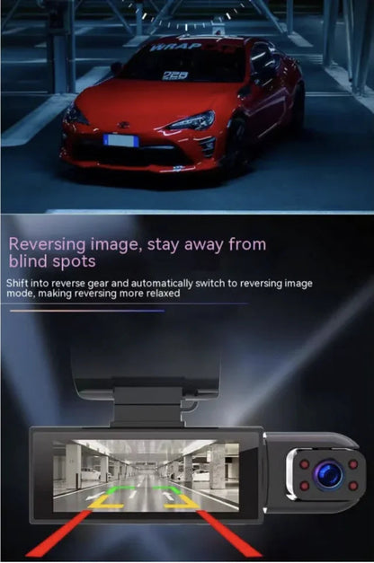 Dual-Lens HD 316-Inch Car Driving Recorder WEM Support (www.WEM.support)