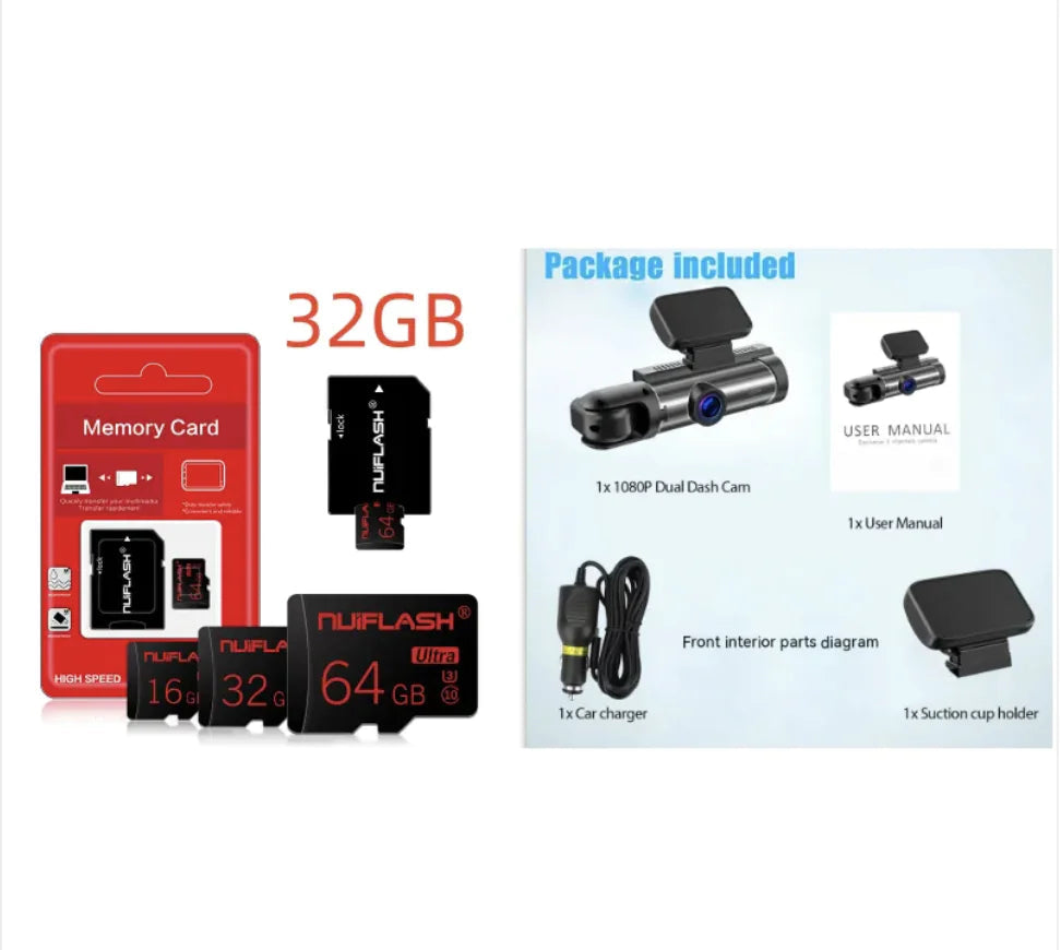 Dual-Lens HD 316-Inch Car Driving Recorder WEM Support (www.WEM.support)