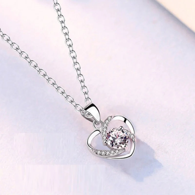 Heart-Shaped Silver Jewelry Set WEM Support (www.WEM.support)